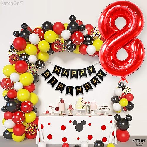 Miniatura 1386 de KatchOn, Globo dorado gigante del número 8 de 40 pulgadas, globo dorado del número 8 para decoraciones de cumpleaños de 8 años para niñas