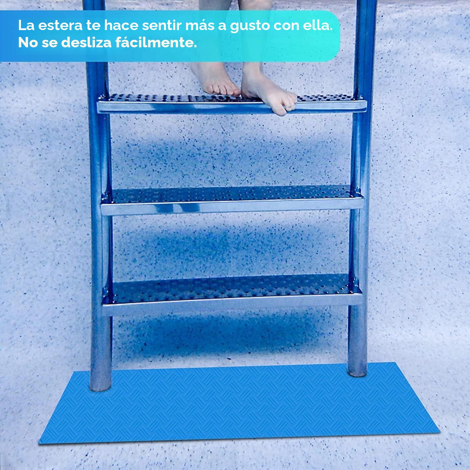 2 Rollos Alfombrilla Antideslizante Piscina, Alfombrilla Escalera Piscina,Antideslizante,para Piscina y Escaleras 90x23CM