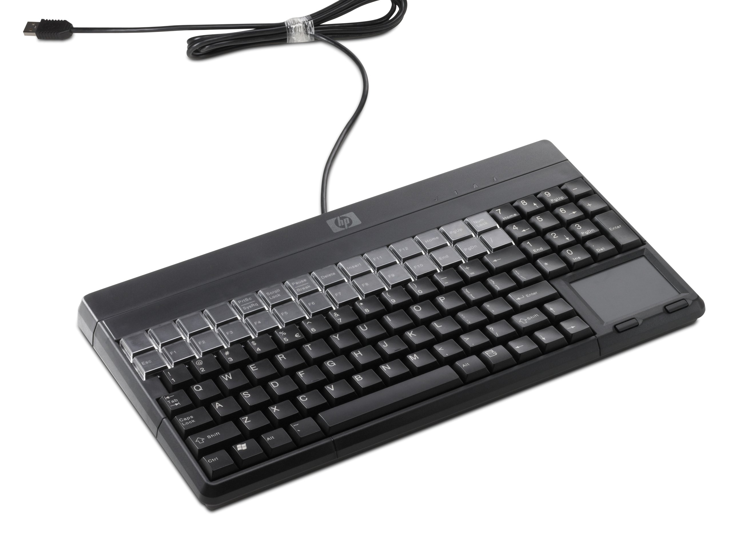 HP FK221AA POS Keyboard - 106 Keys - QWERTY Layout - 28 Relegendable Keys - USB