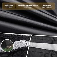 Vista 3 de Riding Lawn Mower Cover, Heavy Duty Waterproof Polyester 600D Oxford Tractor Cover UV & Dust & Water Resistant, Universal Fit Decks up to 54" with
