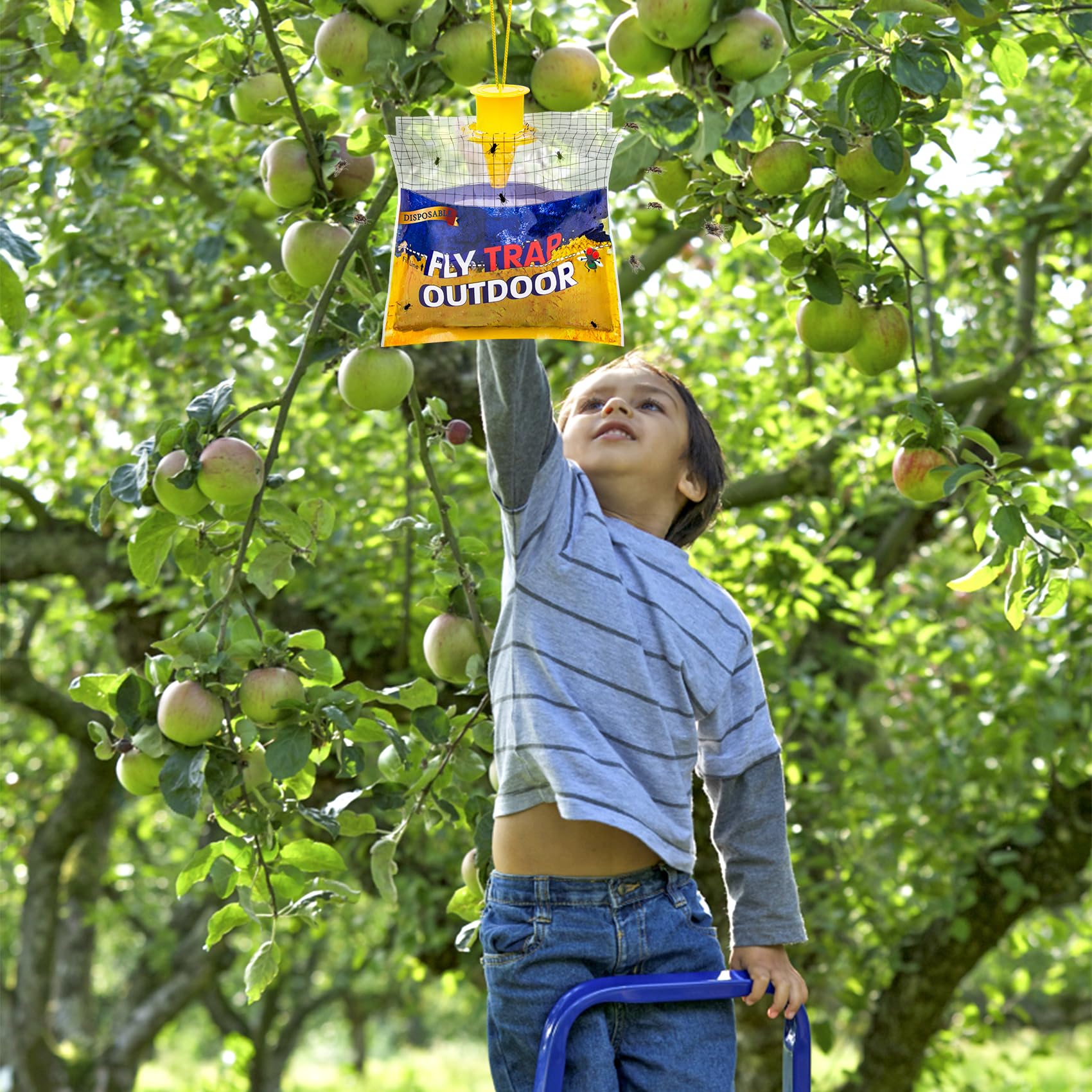 4 Piezas Bolsa Atrapa Moscas, Trampas Moscas para Colgar, Trampas para Moscas Exterior, Trampa para Moscas para El Hogar y El Jardín