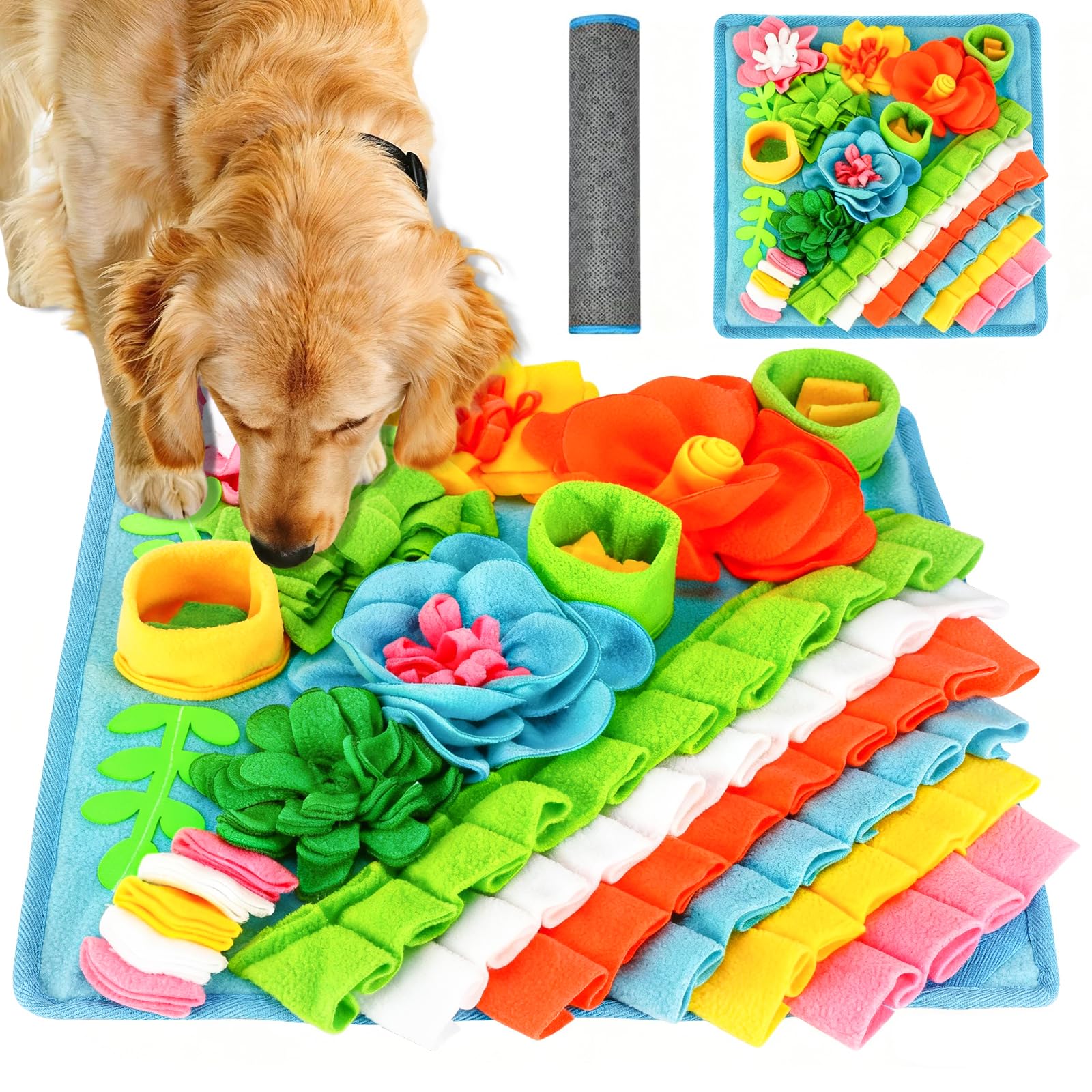 39 x 39 cm Tappeto Olfattivo Cane, Tappetino Olfattivo per Cani, Giochi Interattivi Per Addestramento Foraggiamento Di Animali Lavabile Antiscivolo per Cani, Gatti e Conigli