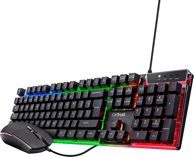 GXTrust Azor Teclado y Ratón Gaming Cableado QWERTY Español