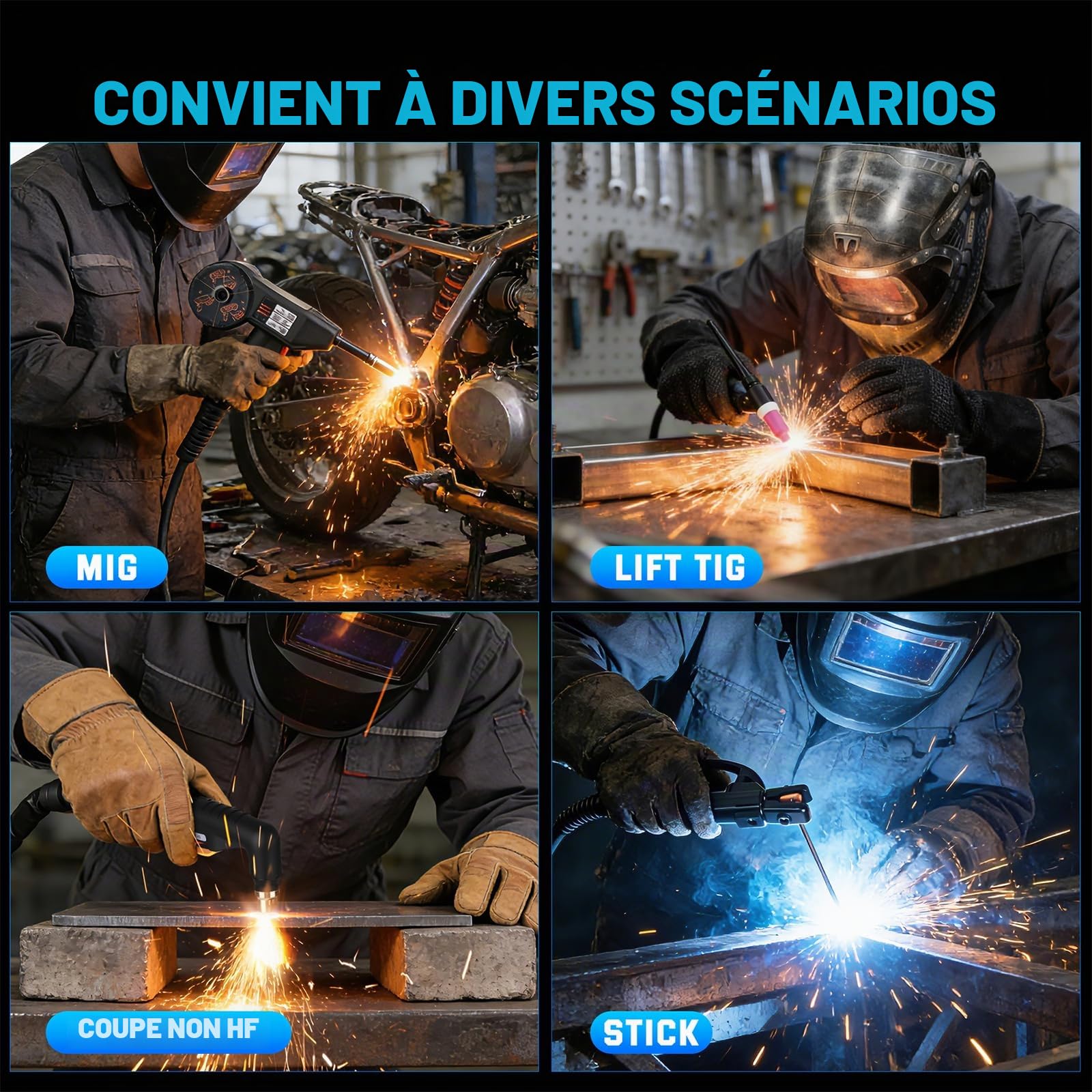 Reboot Poste à souder 7 en 1, MIG, TIG, MMA, Plasma, Aluminium, Complet