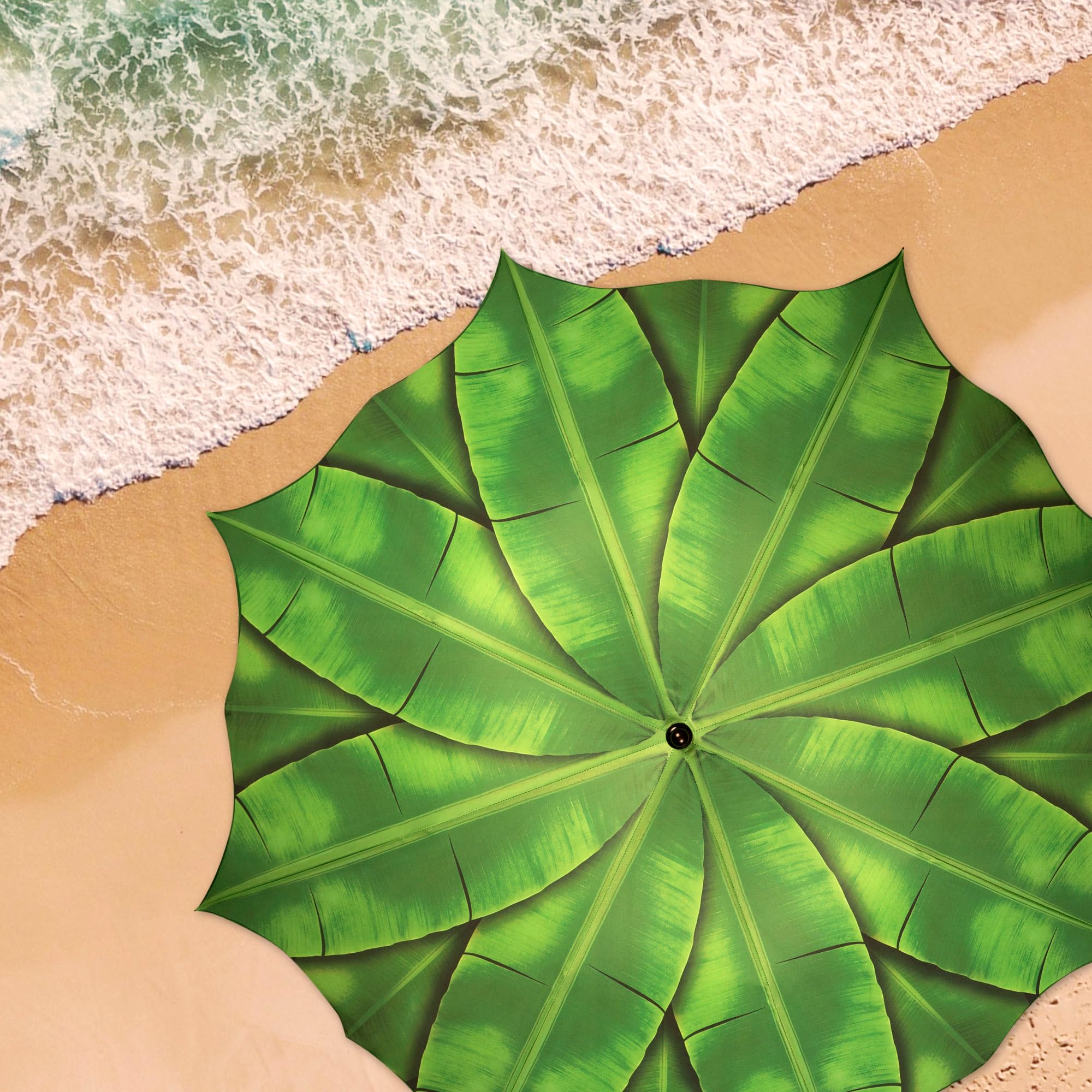 Parasol De Plage Tropical 200 Cm - Inclinable, Réglable En Hauteur - Protection UV40 - Housse Incluse