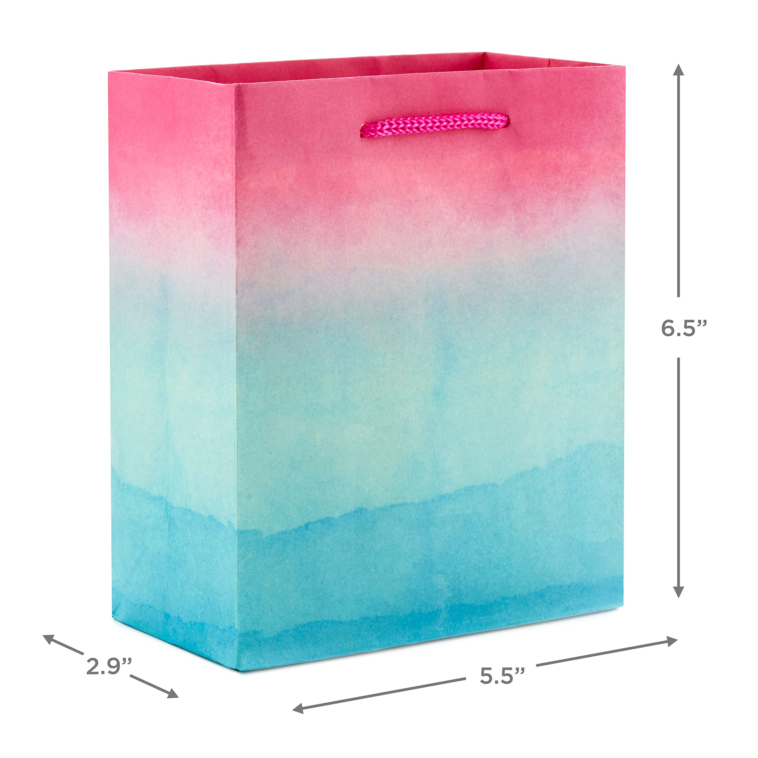 Hallmark 6" Small Easter Gift Bag Bundle (8 Bags, 4 Watercolor Tie-Dye Designs in Pink, Purple, Blue, Green) for Birthdays, Mother's Day, Teachers and More