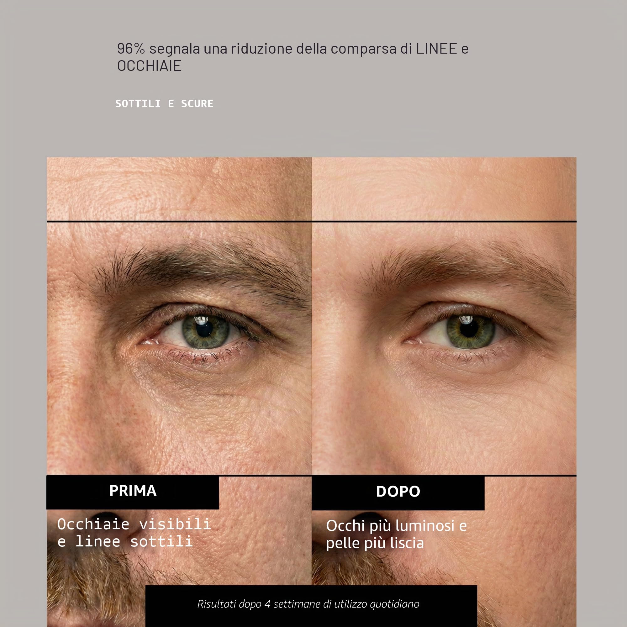 Brickell Men's Products Crema Ripristino per Occhi, Naturale ed Organica, anti-invecchiamento, Crema per Occhi per ridurre il gonfiore, le rughe i cerchi neri e le borse sotto gli occhi, 15 ml