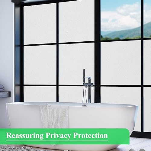 Miniatura 3 de Coavas - Película de privacidad para ventana, estática, despegar y adherir, protección solar y control térmico, cubierta tipo vidrio esmerilado para