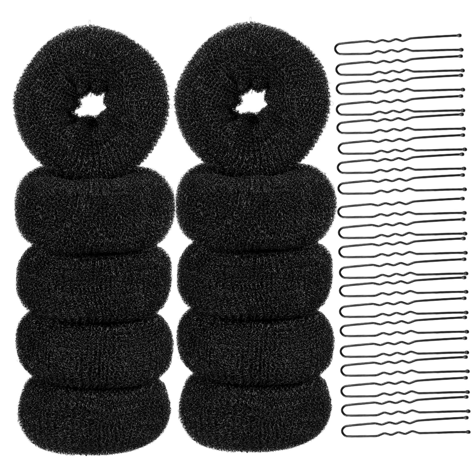 Healeved 1 Set Hair Bun Maker Kit Compact Donut Bun Shaper for Easy Hairstyles with Donuts Shaped Clips for Women for Updos and Braids