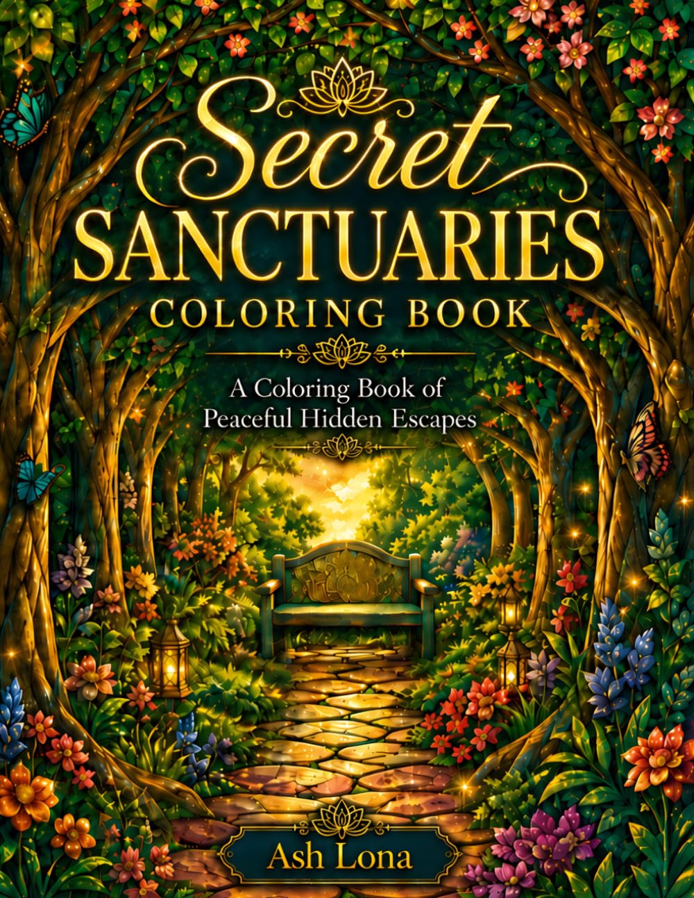 Secret Sanctuaries Coloring Book: 50 Intricate Hidden Retreat Designs for Relaxation, Mindfulness, and Stress Relief (Intricate Coloring Book for Adults Series)