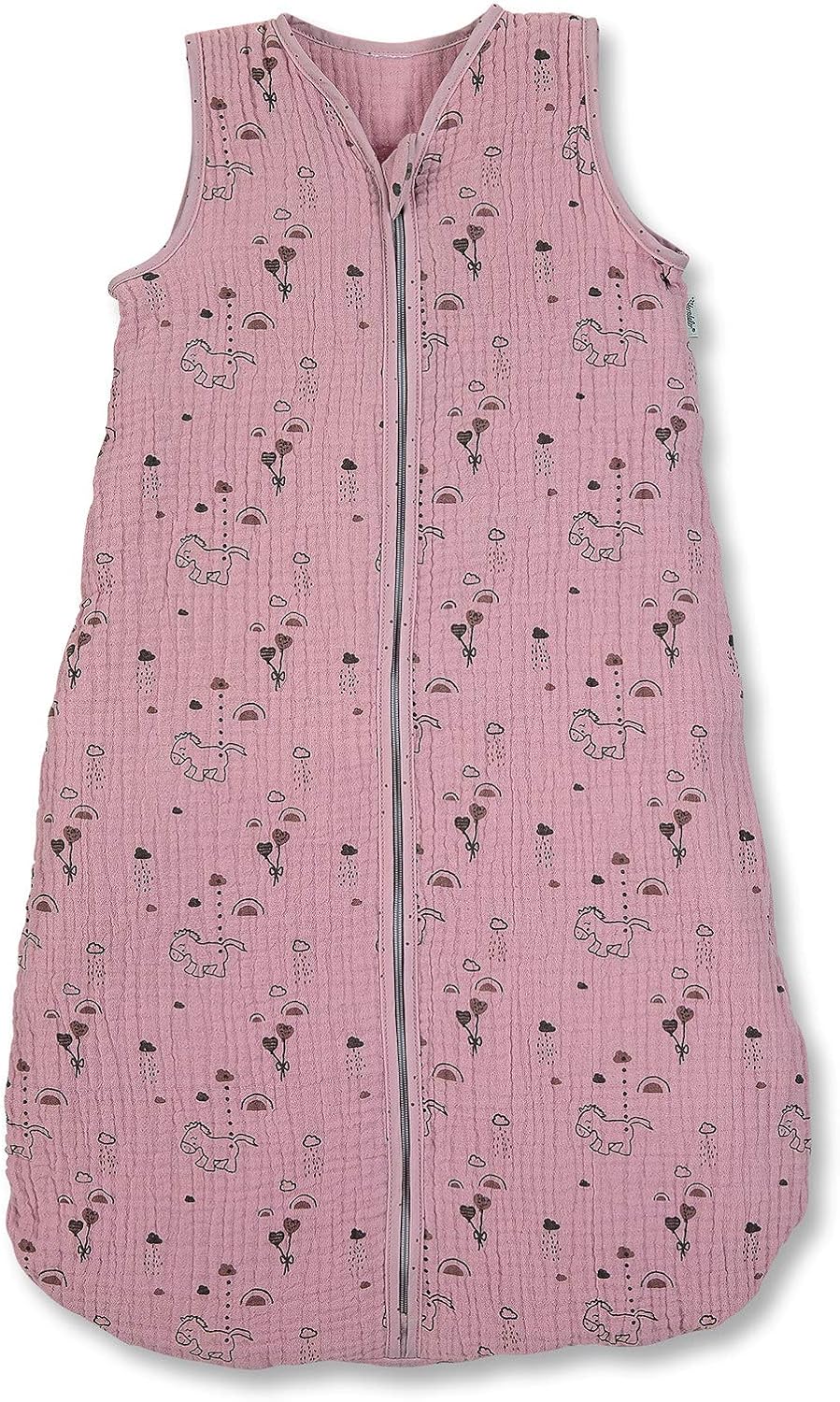 Sterntaler Pony Pauline Muslin Sleeping Bag, Zip Closure, Size: 110 cm