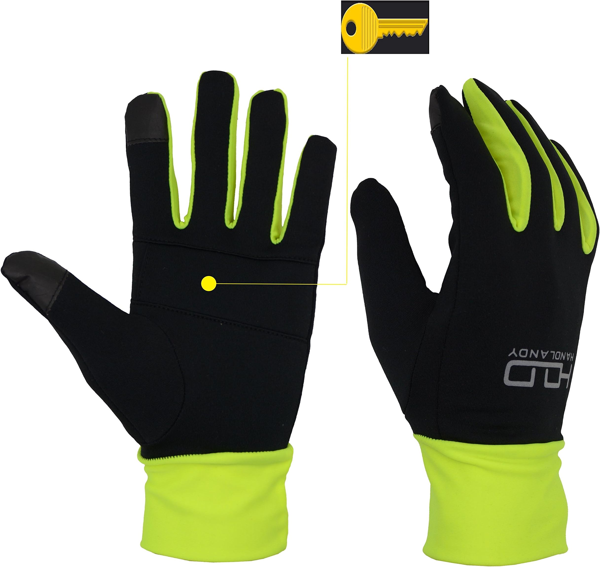 PRISAFETY Handlandy Lightweight Running Gloves, Touchscreen Jogging Gloves for Women & Men