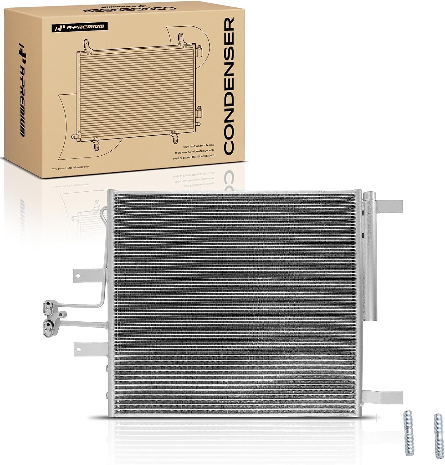 A-Premium Air Conditioning A/C Condenser Compatible with Ram 1500 2011-2018, 2500 3500 2012-2013, 1500 Classic 2019, 3.7L 4.7L 5.7L, Automatic 6 Speed Transmission