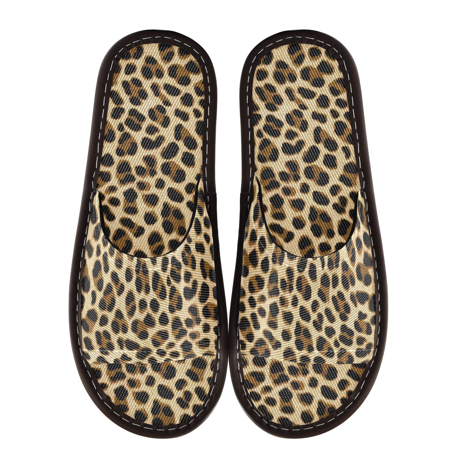 CHIFIGNO Hotel Spa Shoes for Adult, Comfortable Casual House Shoes with Anti-skid Sole Size 9-10