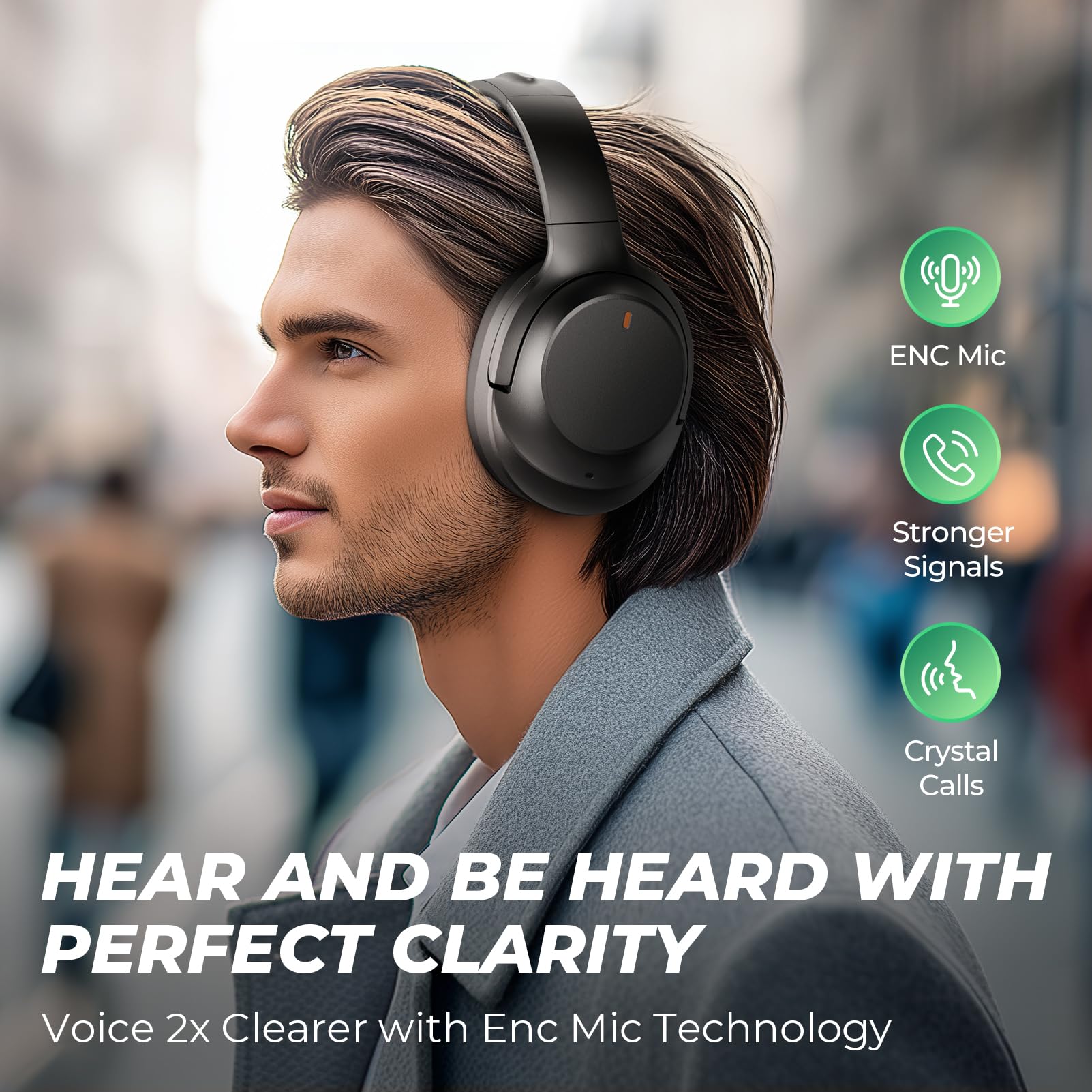 Noise Cancelling Headphones Stocking Stuffers for Men Women Teens Boys Girls: Upgraded HiFi Stereo, 2X Softer Comfort, White Elephant Gifts for Adults, Durable for Traveling/Gym Use/Home Office/School