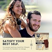 Vista 5 de The Good Chocolate - Minibarras de chocolate keto de almendras saladas, cero azúcar, aperitivo bajo en carbohidratos netos, más bajas en calorías