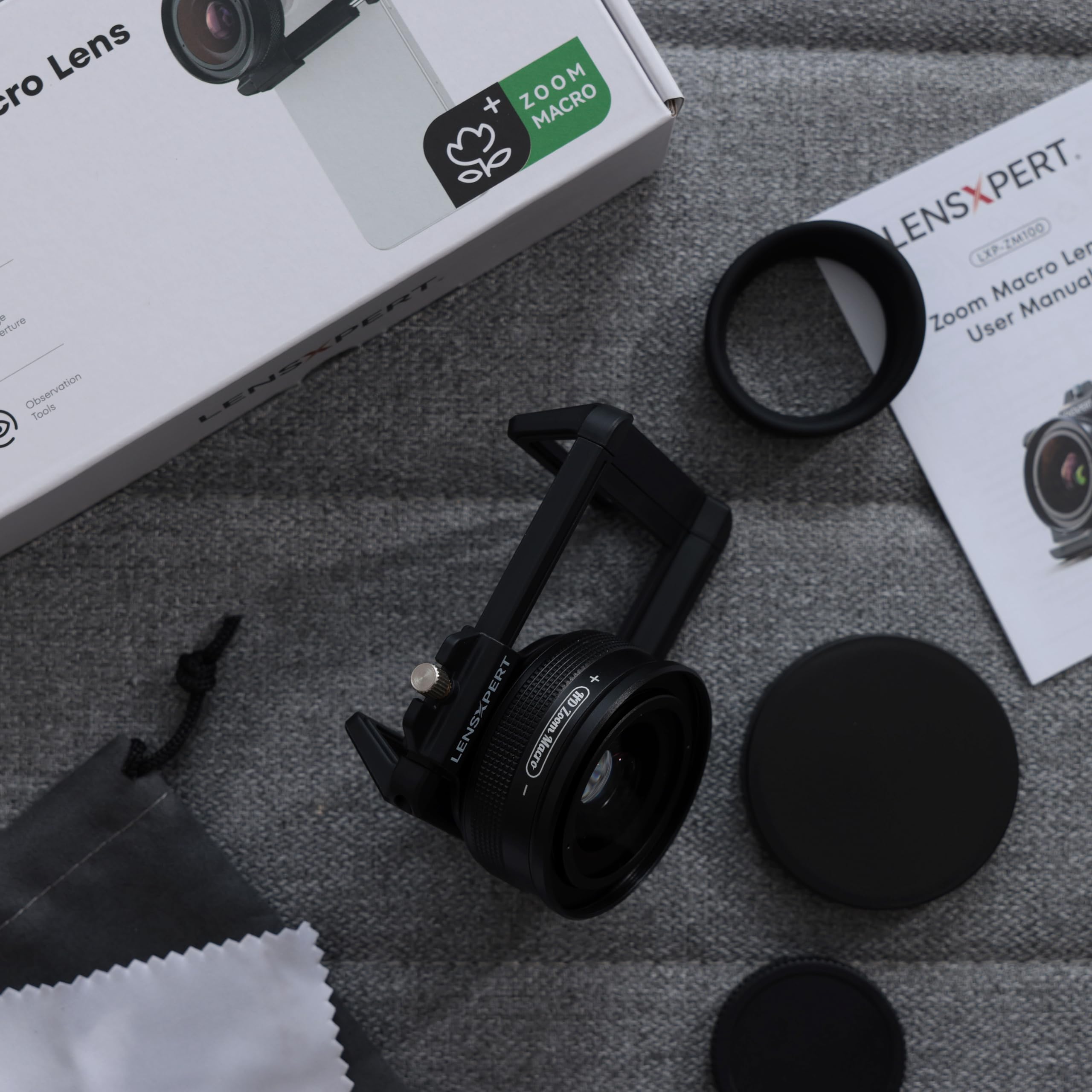 Lente macro 10X-20X para Smartphone, kit de lente universal con clip HD de primer plano compatible con iPhone, Samsung, Android - Perfecto para fotografía macro, joyas, flores, insectos