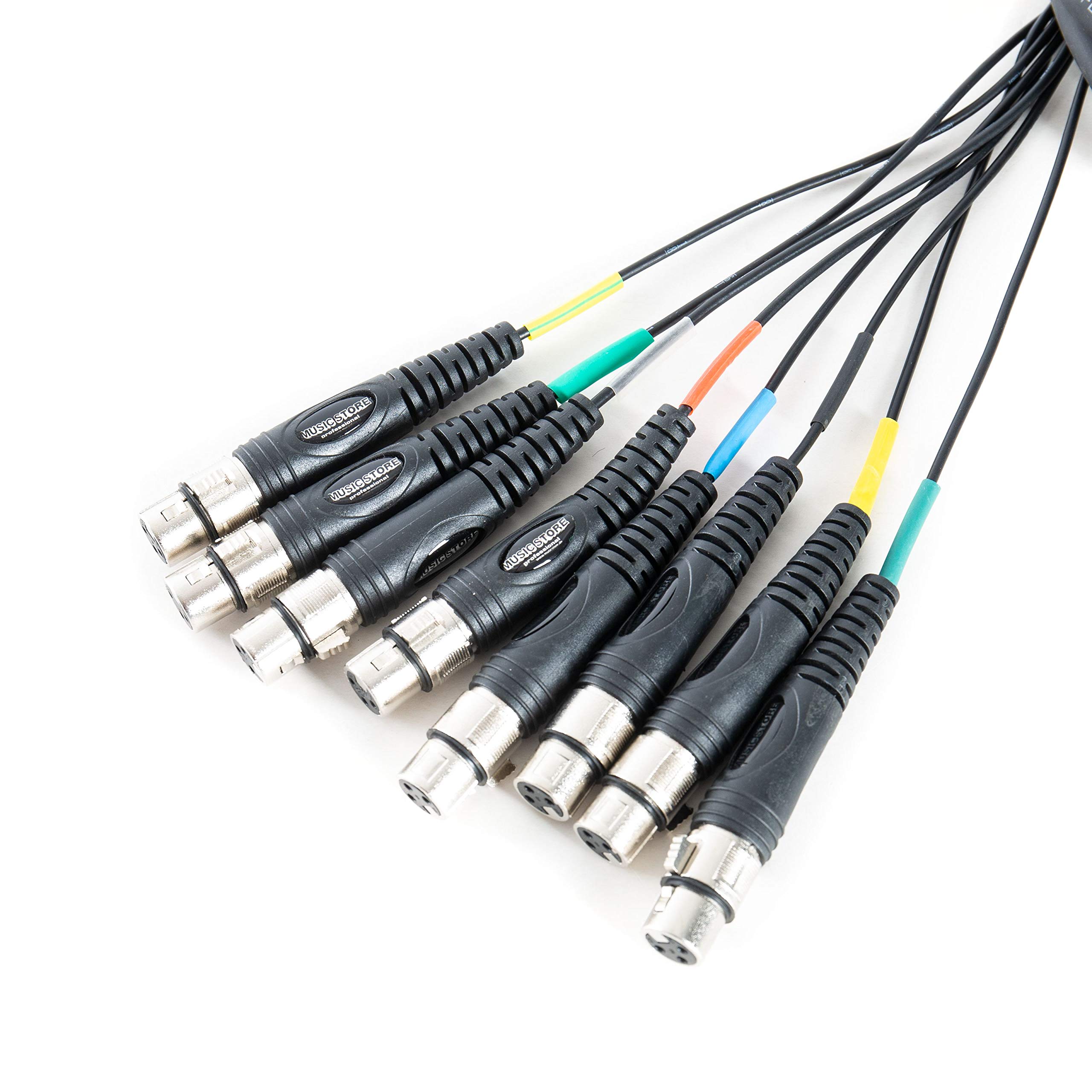 Adam Hall 3 STAR L8 FV 0300 Cavo multipolare 8 x XLR femmina a 8 x jack stereo 6,3 mm 3 m