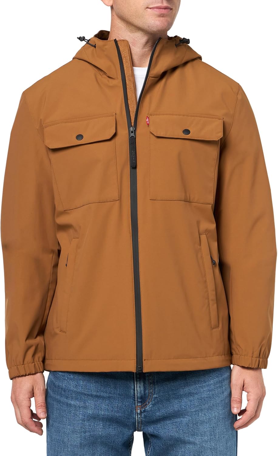 Levi's Men's Hooded Waterproof Arctic Cloth Rain Jacket - Image 6