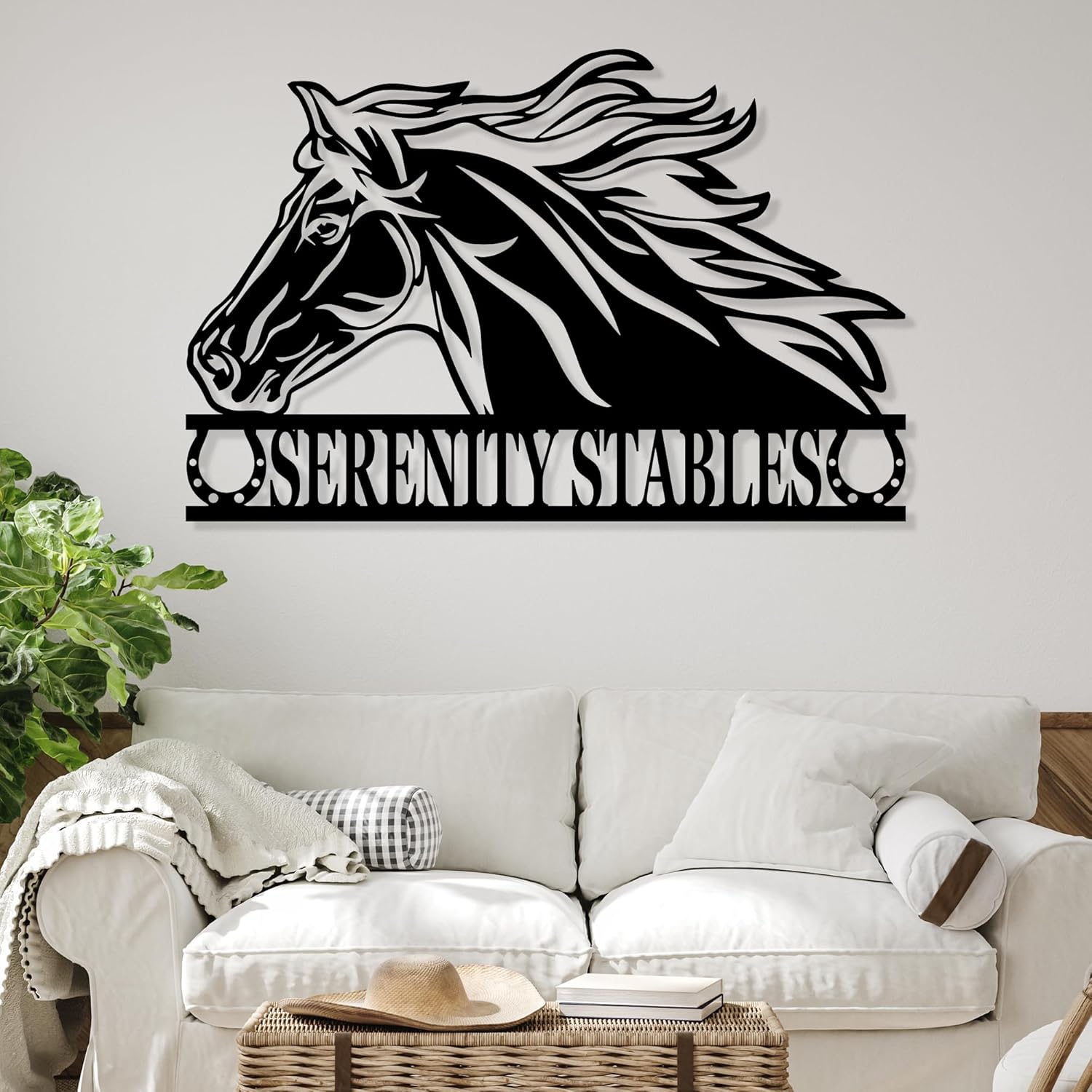 Personalized Horse Metal Wall Decor – Custom Stable Name Plaque for Barn, Rustic Western Farmhouse Accent, Unique Ranch Gift, Equestrian Gift - Image 3