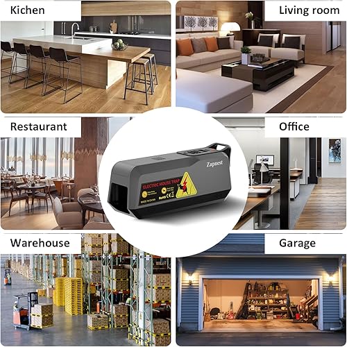 Miniatura 5 de Trampa Electrónica para Ratones Paquete de 2, Eliminador Eléctrico para Interiores y Exteriores para Ratones y Ratas, Trampa Reutilizable para