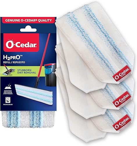 Vista 14 de O-Cedar Almohadillas de trapeador originales H2prO (paquete de 2) Lavable a máquina Recambios reutilizables Repuestos de cabezal de fregona