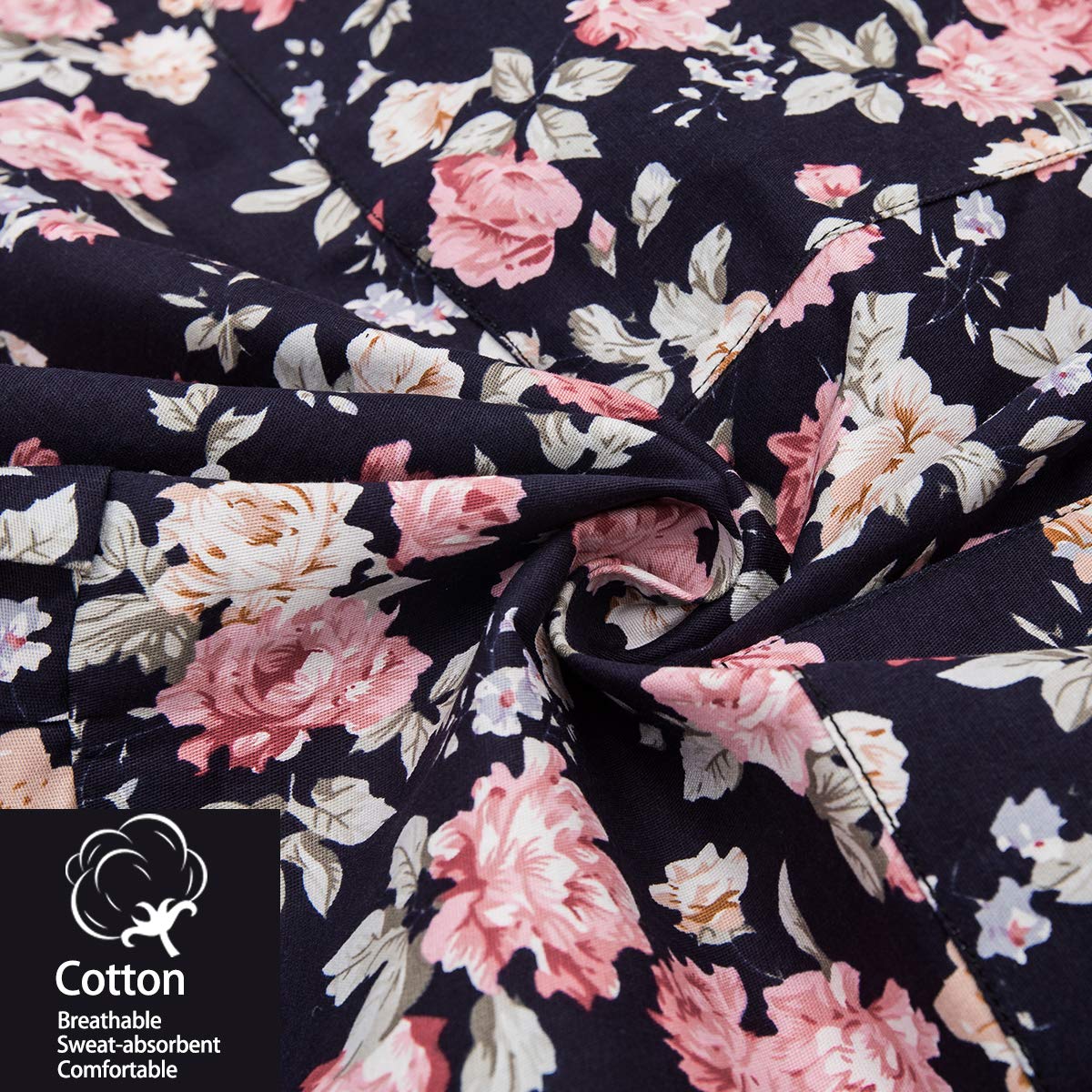 Bonito delantal de algodón para mujer, con correa ajustable para el cuello, 2 bolsillos y lazos de 41.5 pulgadas de largo, bonito delantal para cocina y repostería en casa, 30 x 27 pulgadas, 1