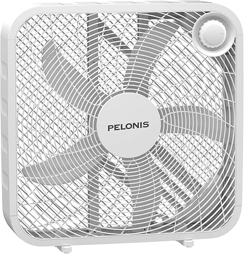 PELONIS PFB50A2BWW ventilador de caja con 3velocidades para circulación integral con aire acondicionado, blanco