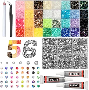 2 Boxes Rhinestones for Bedazzling Kits, 3mm