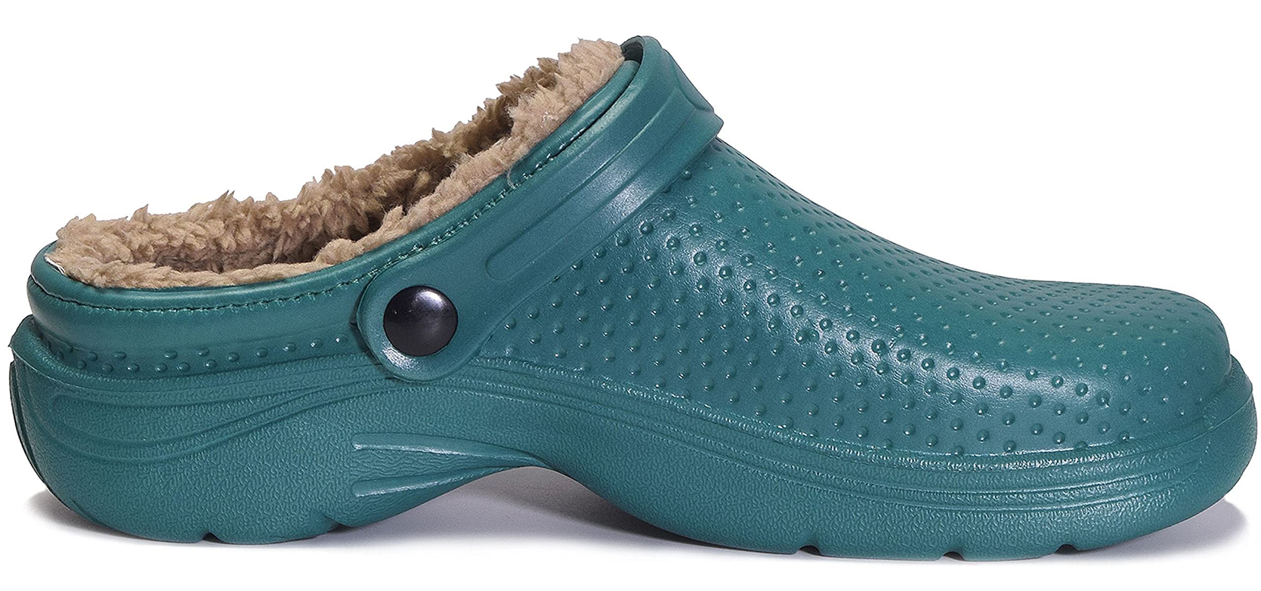Hsyooes Zuecos para Mujer de Invierno para jardín, Zapatillas Forradas para Hombre, Impermeables, de Felpa, Ligeros, Zuecos cálidos de EVA