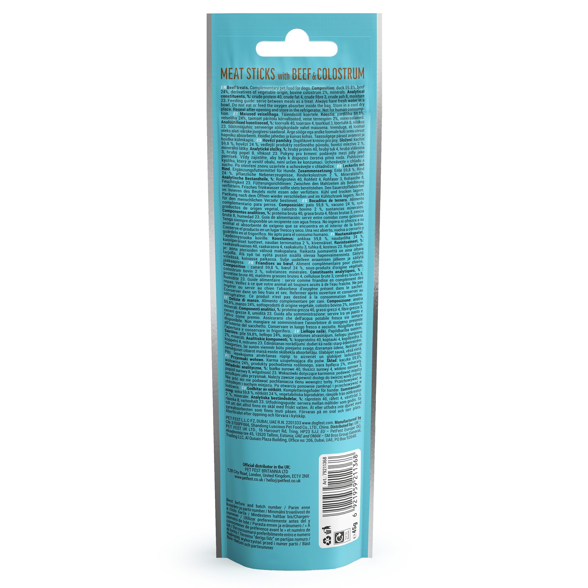 Dog Fest Premium Beef Meat Sticks for Puppies, Over 80% High Meat Content Natural Dog Treats - Image 3