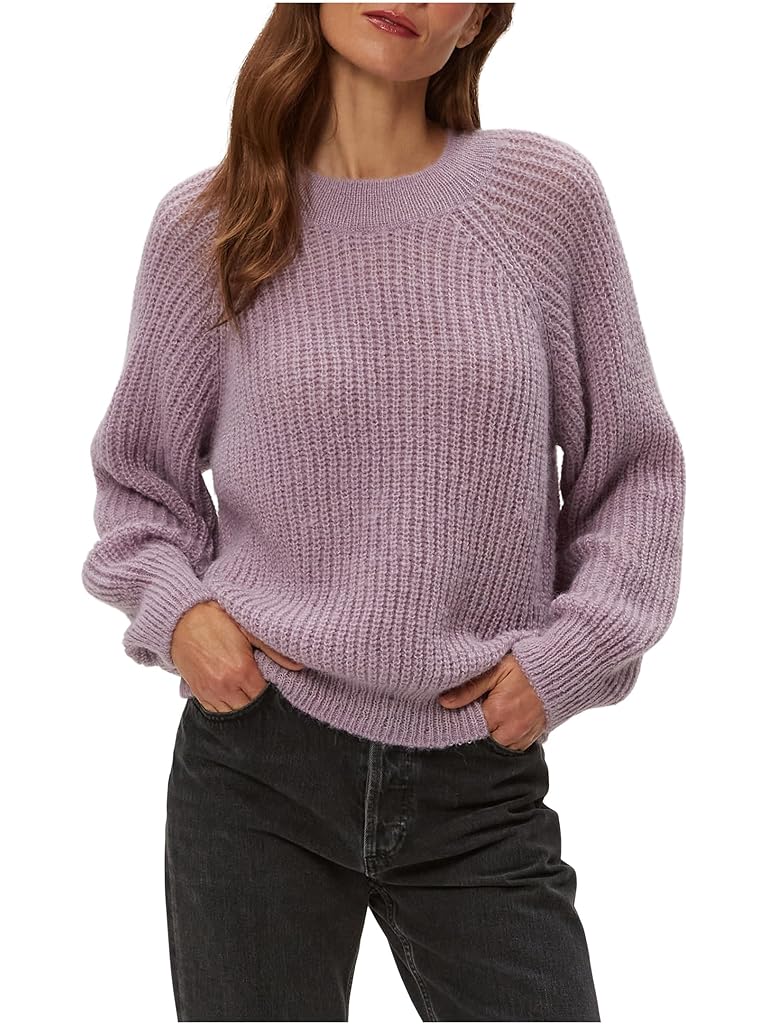 Purple Michael Stars Indra Crew Neck Sweater