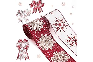 2 Rolls 2.5" × 5 Yd Merry Christmas Ribbon