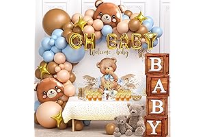 Decoración para baby shower niña, 137 piezas con cajas de madera con...