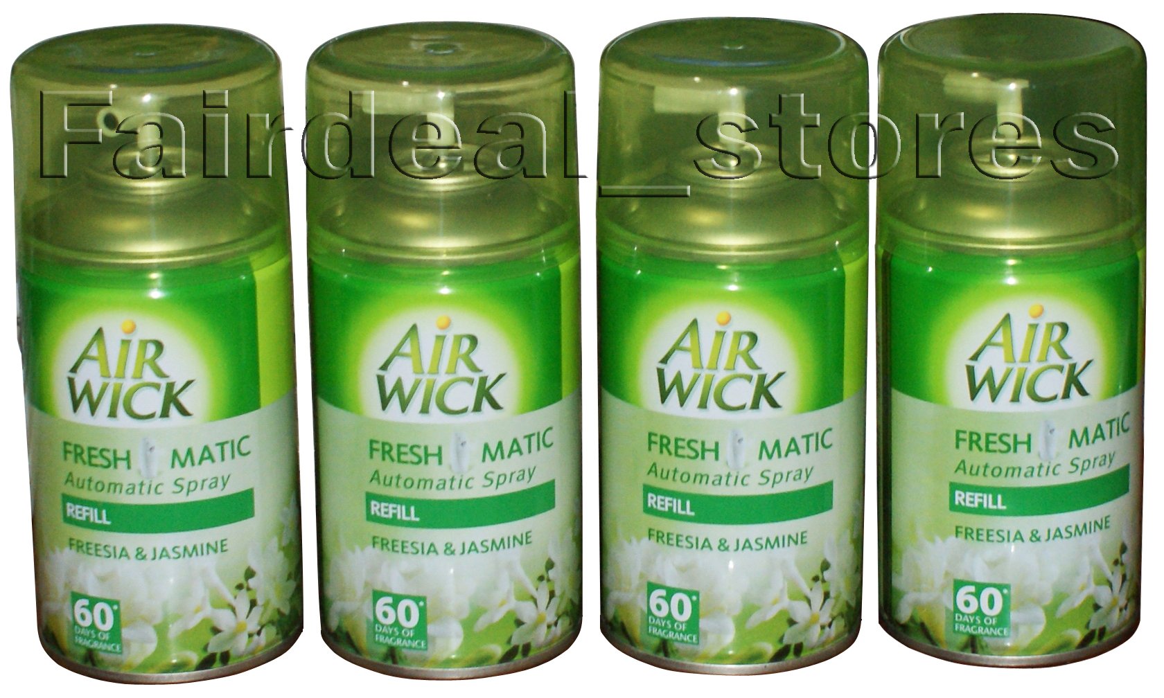 4 x Air Wick Freshmatic Auto White Flowers (FREESIA & JASMINE) Refills 250ml