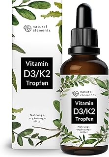 Vitamin D3 + K2 Tropfen 50ml - Premium: 99,7+% All-Trans (K2VITAL® von Kappa) + hoch bioverfügbares D3 - Laborgeprüft, hoc...