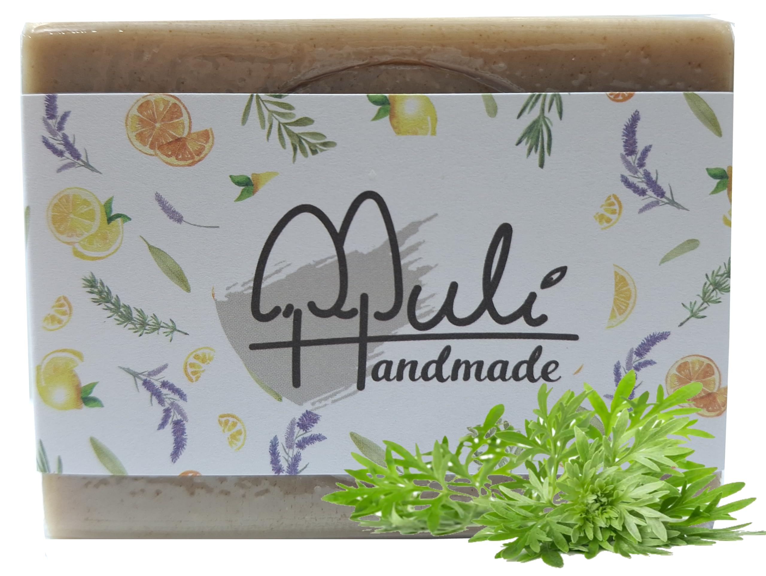 Natural Handemade Bar Soap for Men and Women with Essential oils, Scented Bar Soaps for Bath, Fragrance Regular Use Gift Set (Pack of 1) Artemisia
