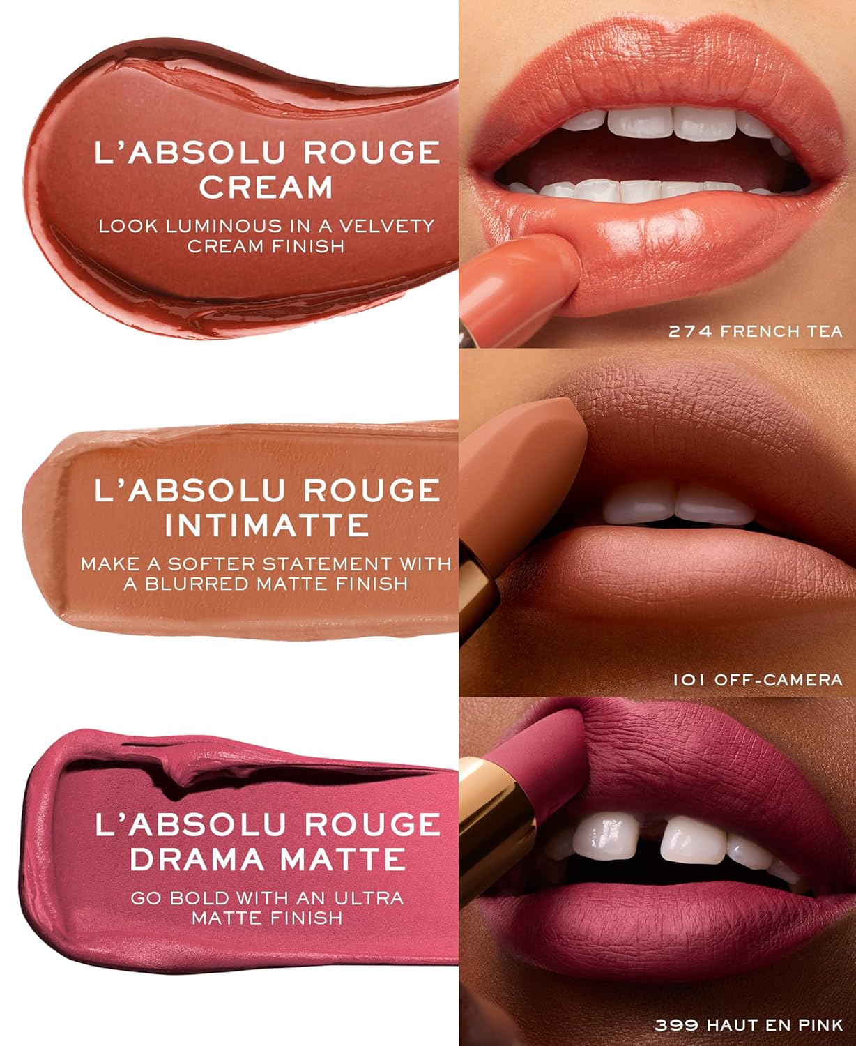 Lancôme L'Absolu Rouge Hydrating Cream Lipstick - Smudge-Resistant & Luminous Finish - Up To 18HR Comfort