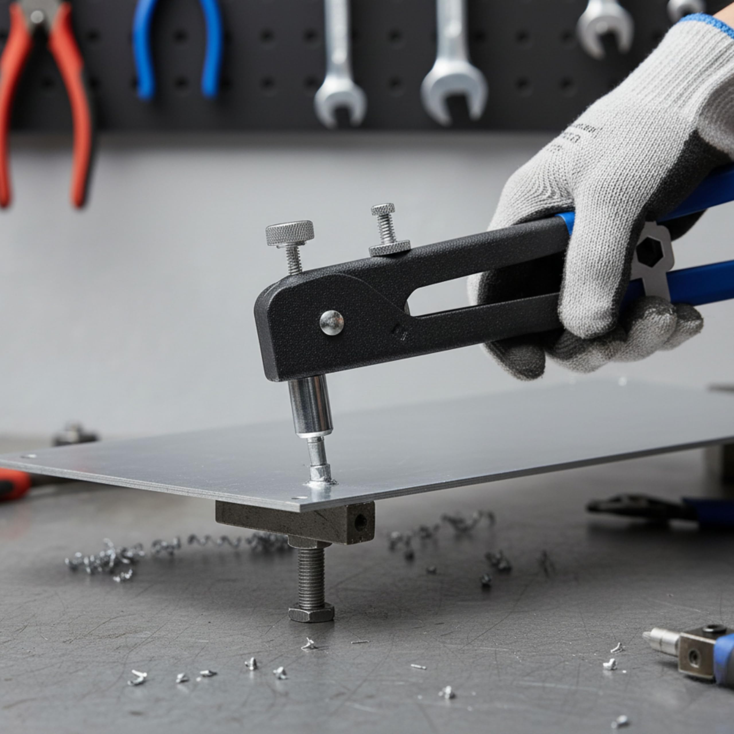 Kit Rivettatrice Inserti Filettati con 86 pezzi 5 adattatori 4/5/6/8mm Dadi Rivetti M3 M4 M5 M6 M8 Professionale Pinza Manuale Rivetti Filettati Riparazione Auto Rimorchi Mobili ergonomica DR
