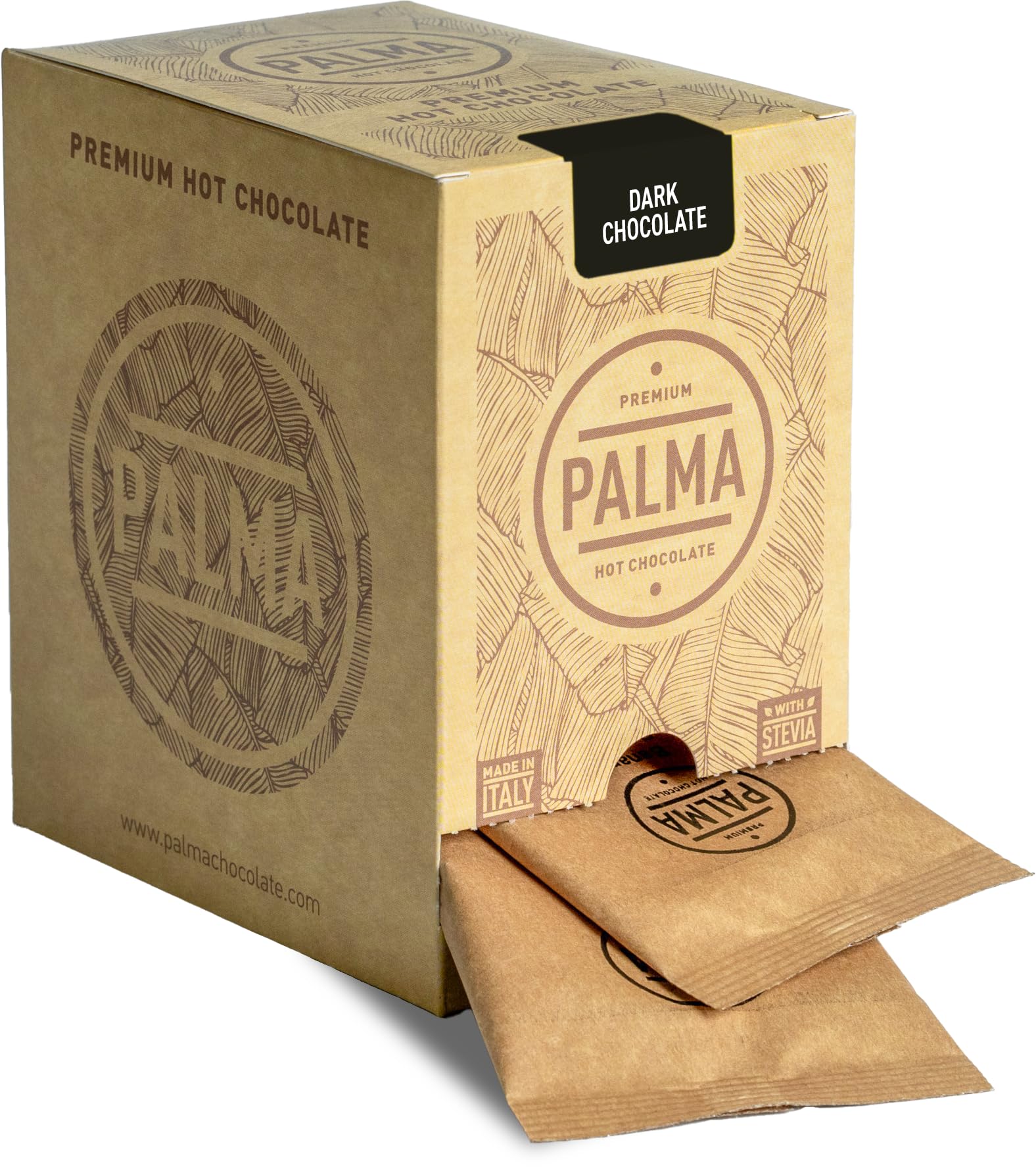 PALMA Italian Hot Chocolate Sachets - Dark Chocolate | 500g (20 Servings)