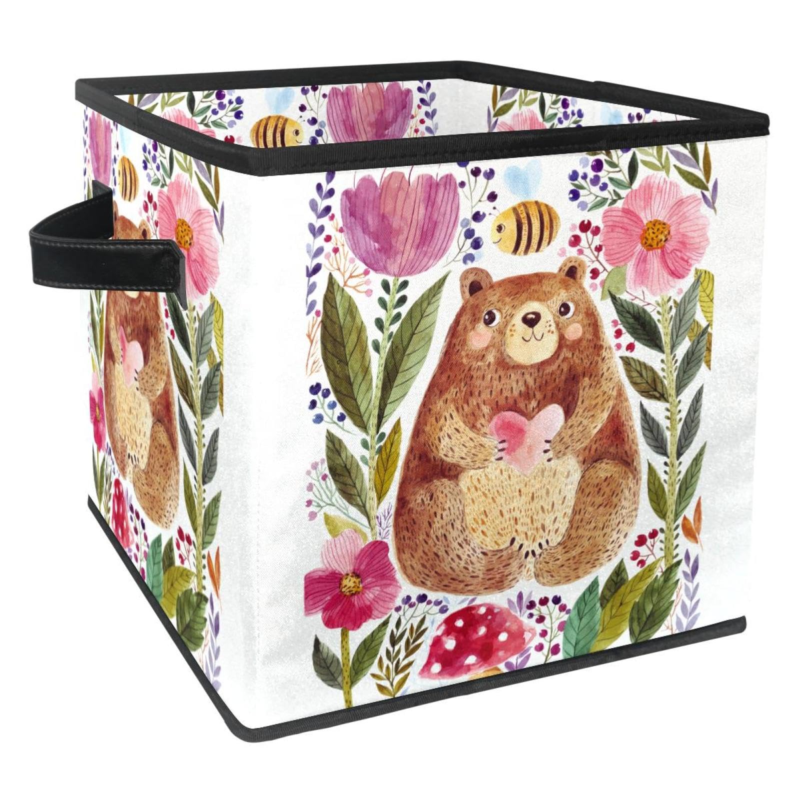 Cube de rangement pliable Cute Beat avec poignées ergonomiques