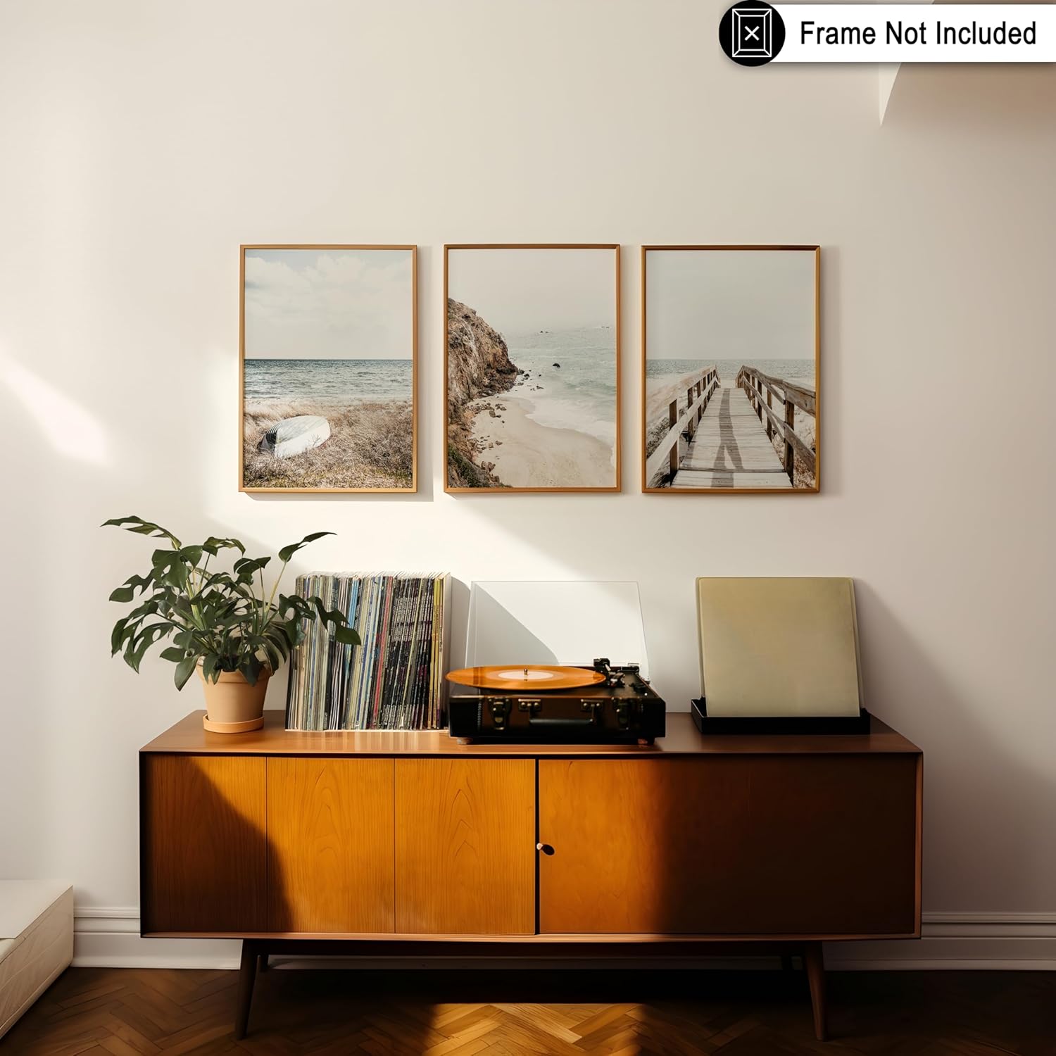 Poster Master 3-Piece Beach Poster - Seashore Print - Ocean Art - Vacation Art - Gift for Men, Women & Travel Lover - Coastal Wall Decor for Living Room, Ocean or Beach House - 11x14 UNFRAMED Wall Art