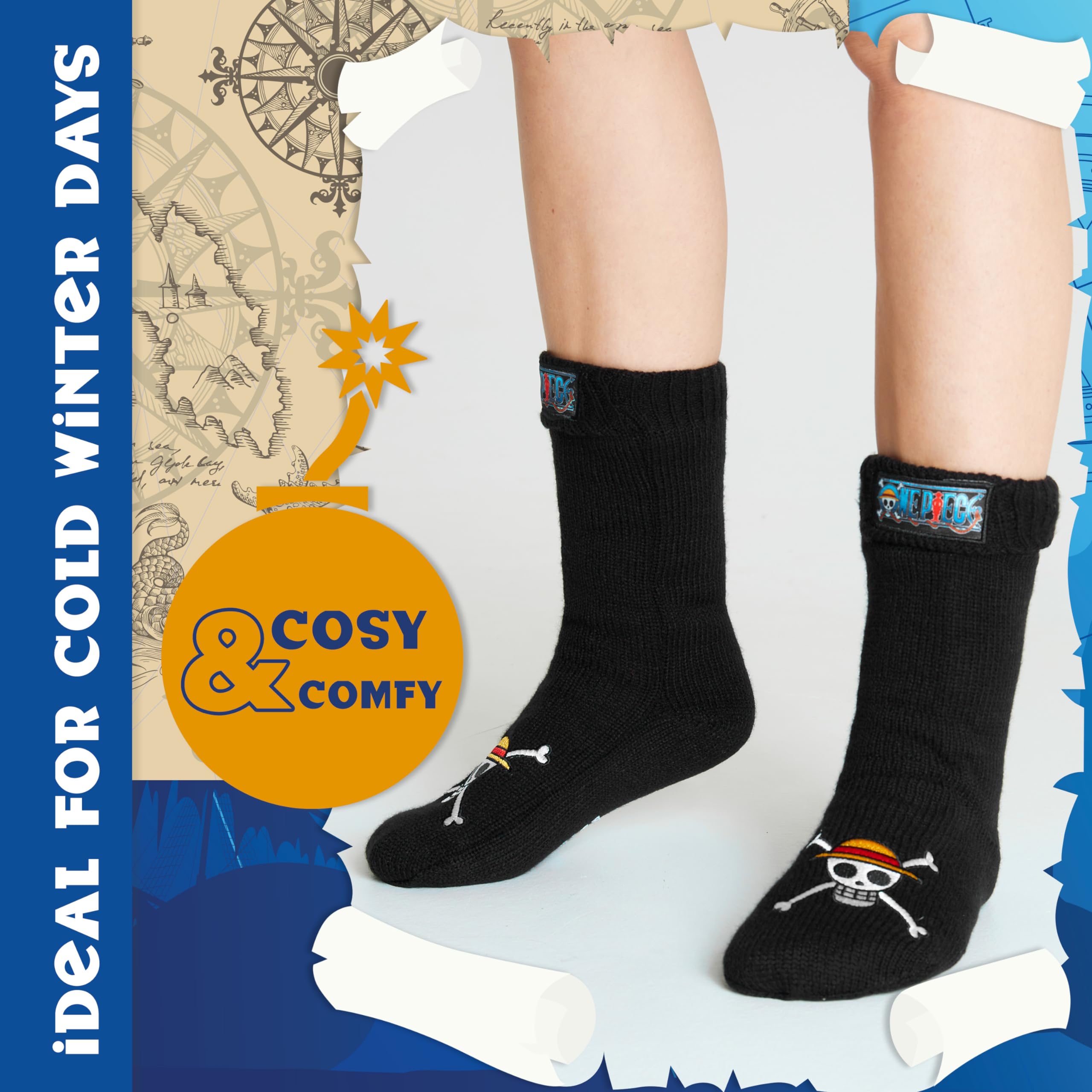 Calcetines Antideslizantes One Piece Térmicos Invierno Talla Única