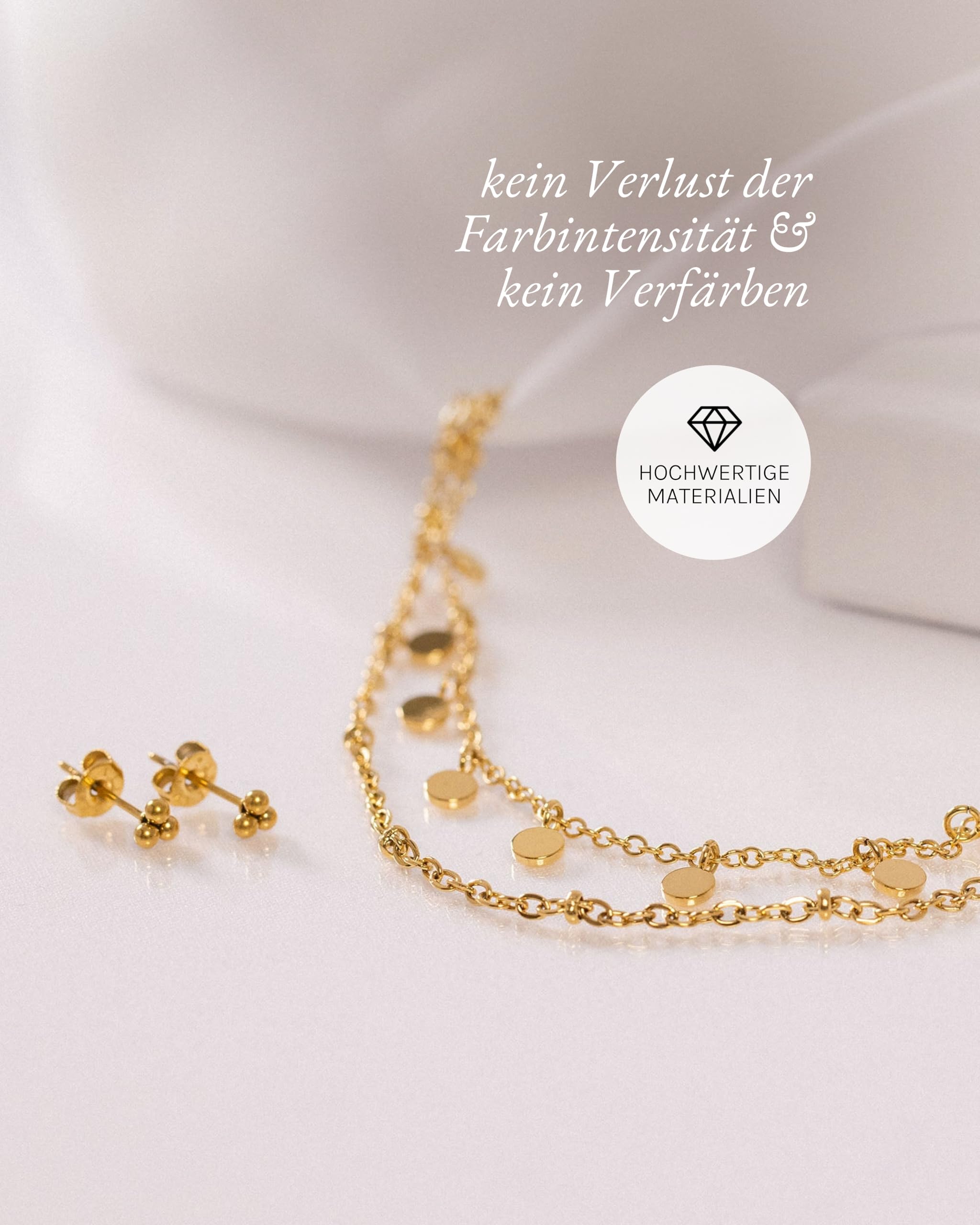 Purelei Doppelreihige Halskette Damen – Verstellbar 40–50 cm, Edelstahl in Gold, Silber, Hellsilber & Roségold – Filigrane Kette mit Kugeln & Coin-Anhängern, Layering Schmuck