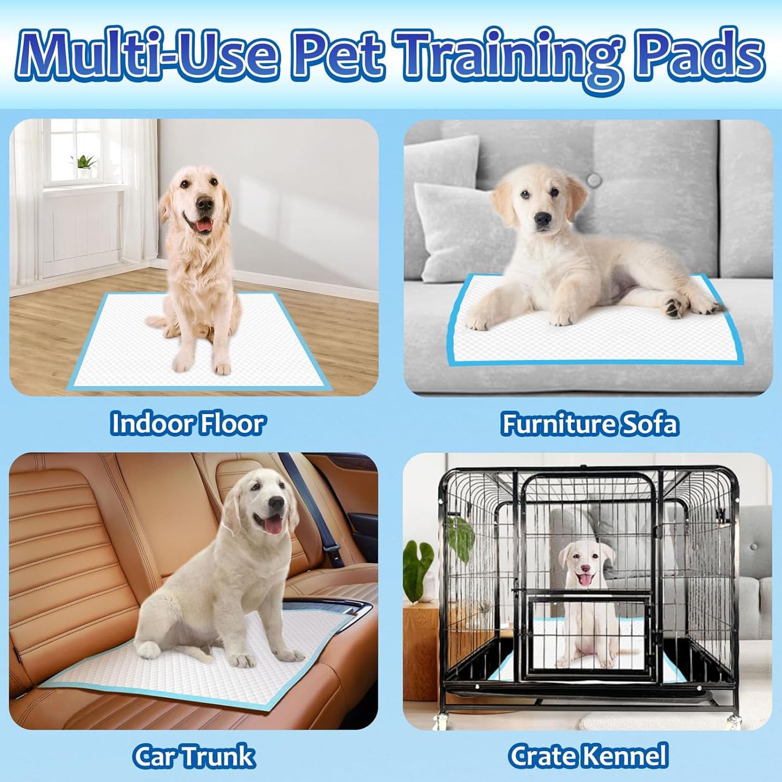 Trainingsunterlagen, 200 Stück, 33 X 45 cm, Welpenunterlagen Für Kleine Hunde, Aktivkohle-Hunde-PIPI-Unterlagen, Einweg-Welpenunterlagen, Haustier-Trainingsunterlagen
