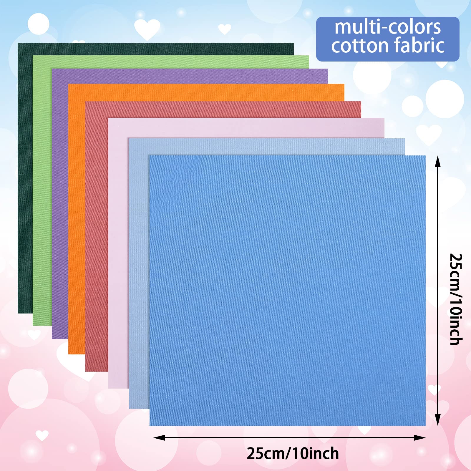 Snapklik.com : Macarrie 40 Piece Solid Color Fabric Bundles 10 X 10 ...
