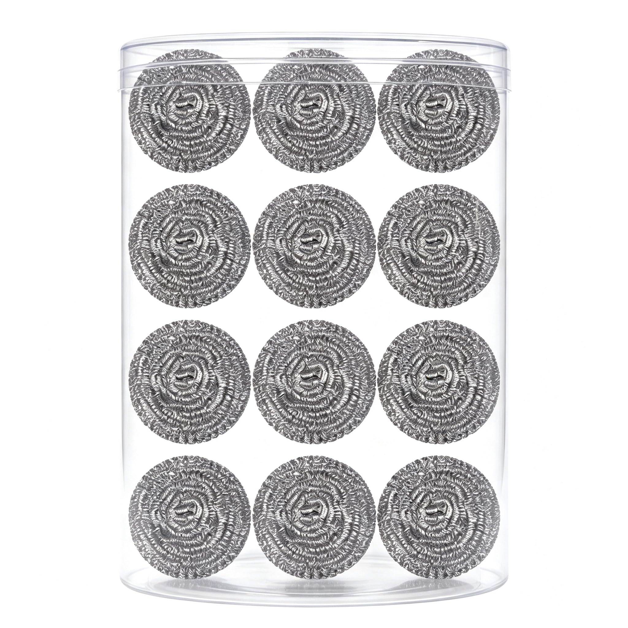 Steel Wool Scrubbers - 12 Pack for Cleaning -1 Steel Wool Scrubbers - 12 Pack for Cleaning -1
