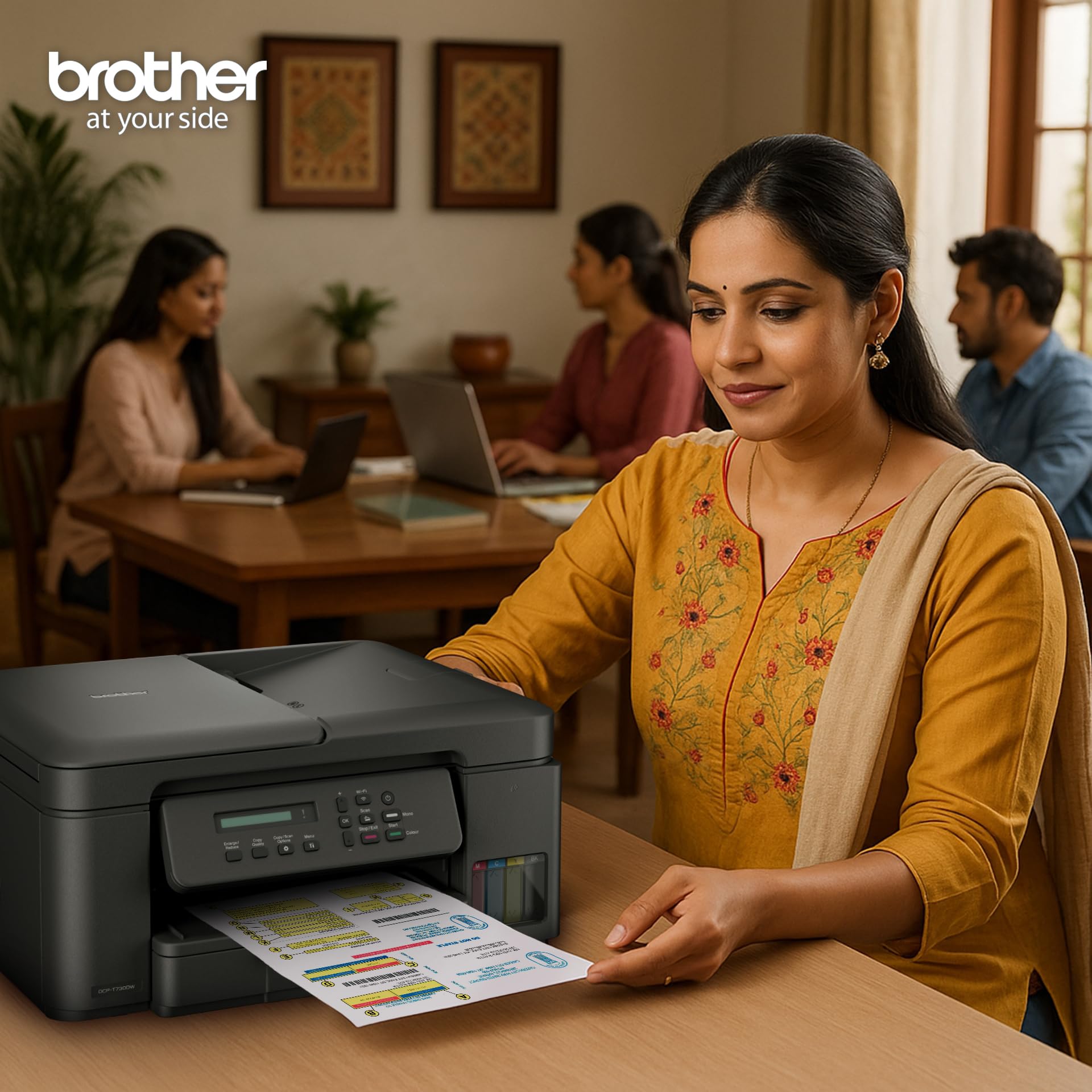 Brother DCP-T730DW - Impresora de depósito de tinta 3 en 1 (impresión, escaneo, copia) con wifi, dúplex, ADF