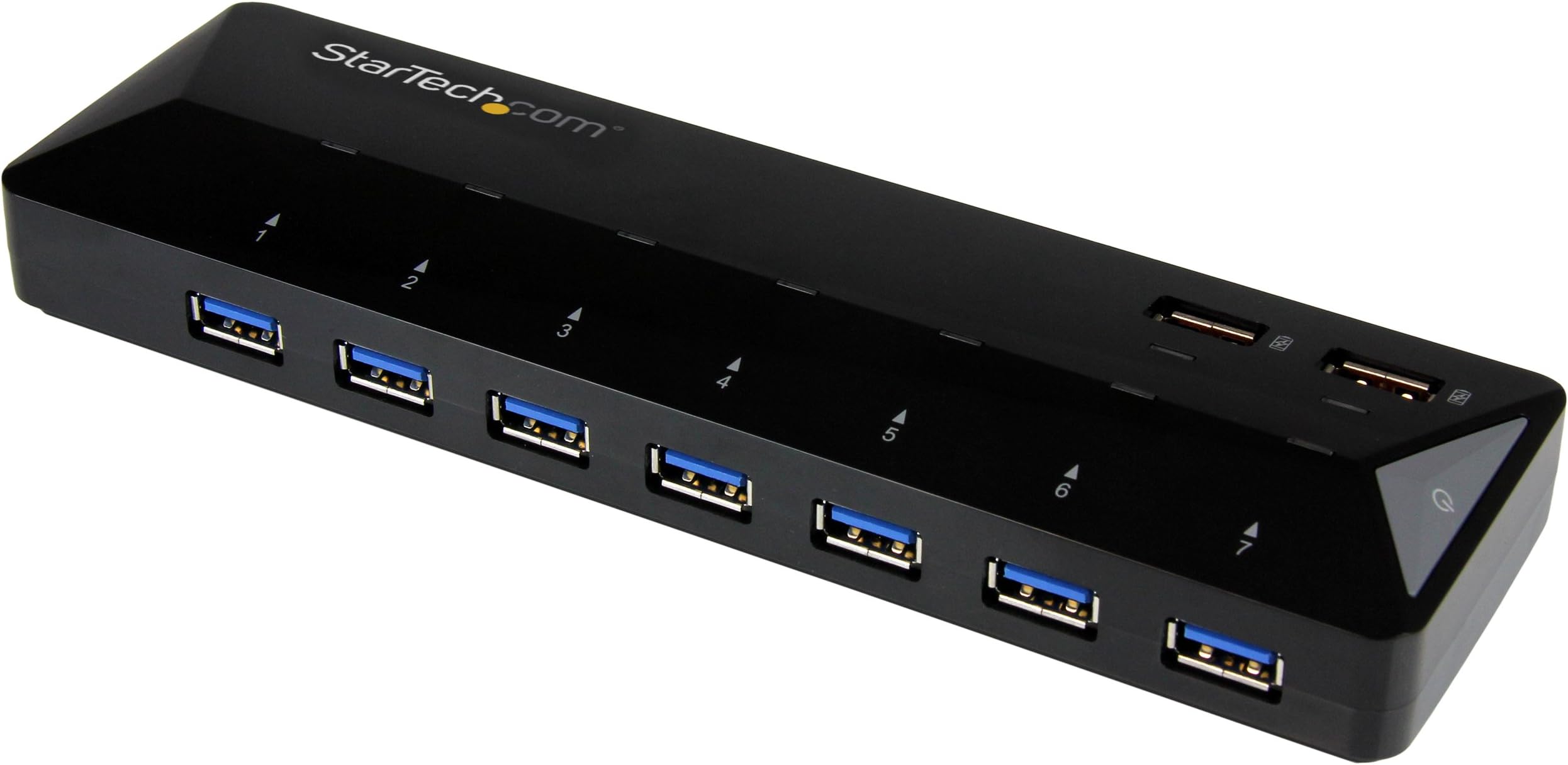 StarTech.com 9 Port USB 3.0 Hub - 7 x USB-A, 2 x USB-A Fast Charge Ports - Multi Port Powered USB Charging Station (ST93007U2C)
