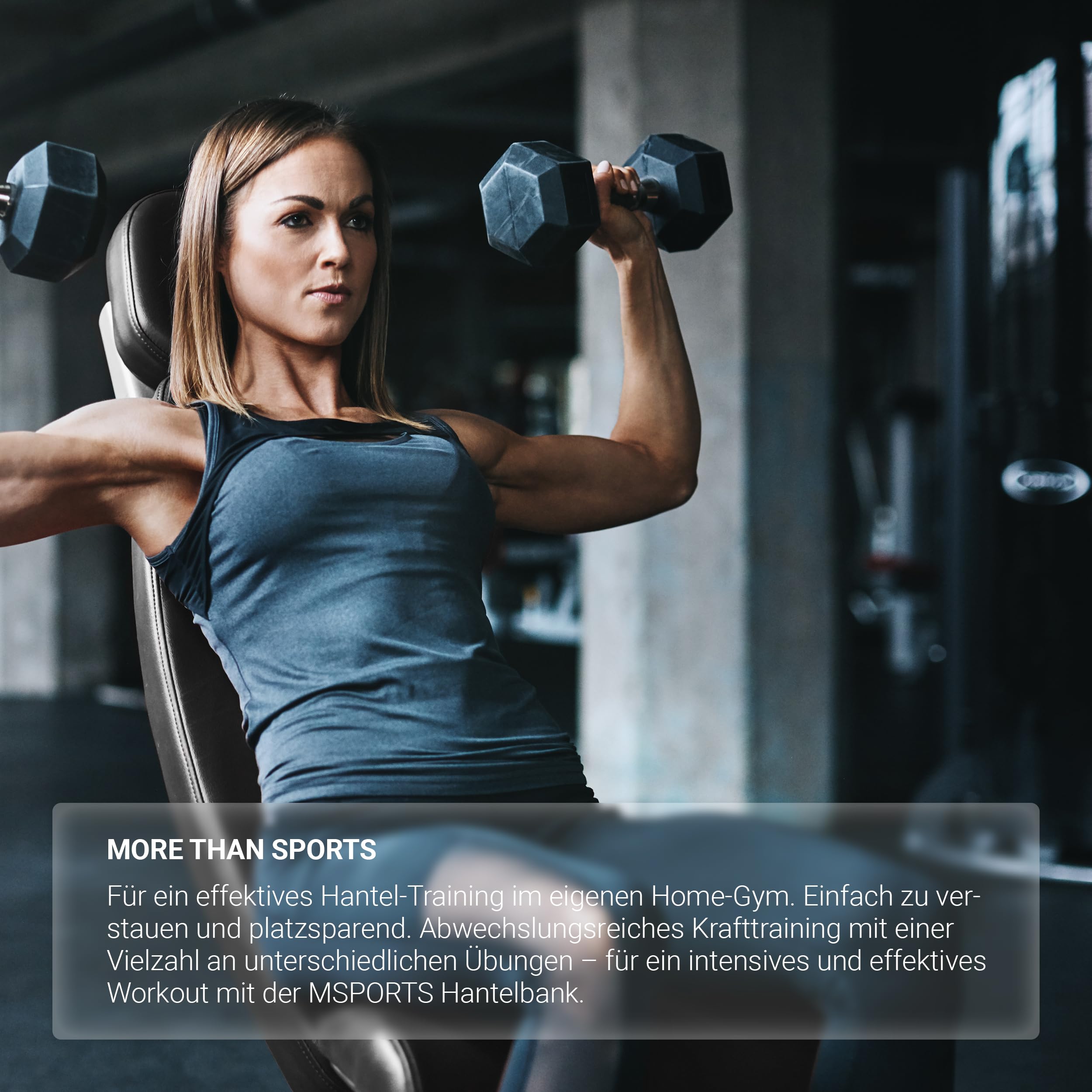 MSPORTS Ławeczka do podnoszenia ciężarów Premium wielofunkcyjna z regulowaną ławeczką skośną – ławka do fitnessu do 200 kg